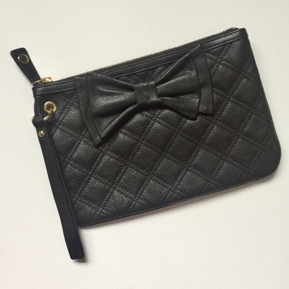 Betsey Johnson Quilted Bow Clutch